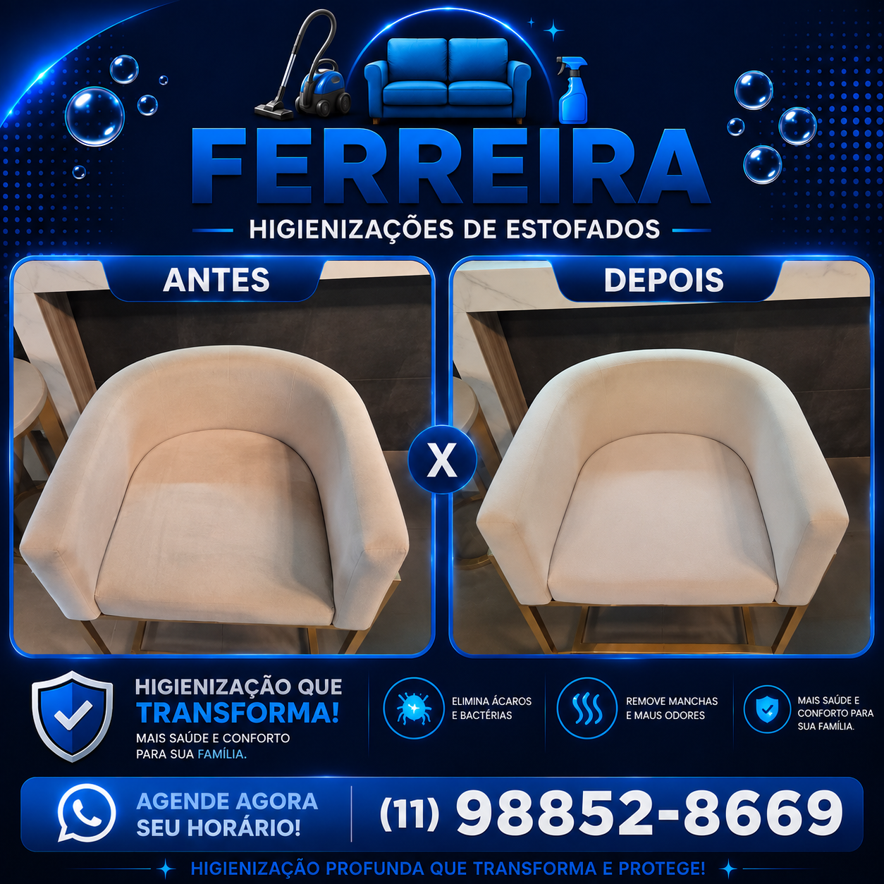 Antes e depois colchão