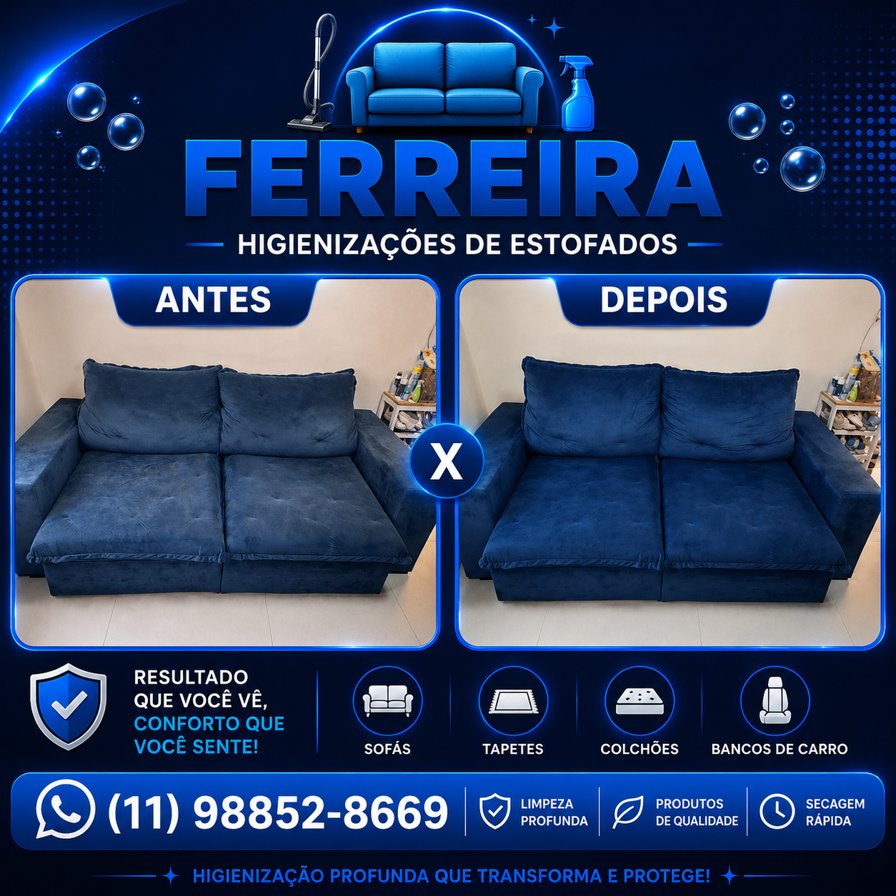 Antes e depois sofá 2