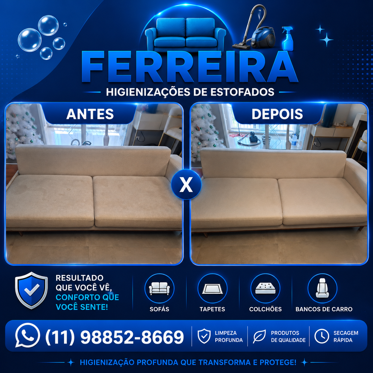 Antes e depois sofá 3