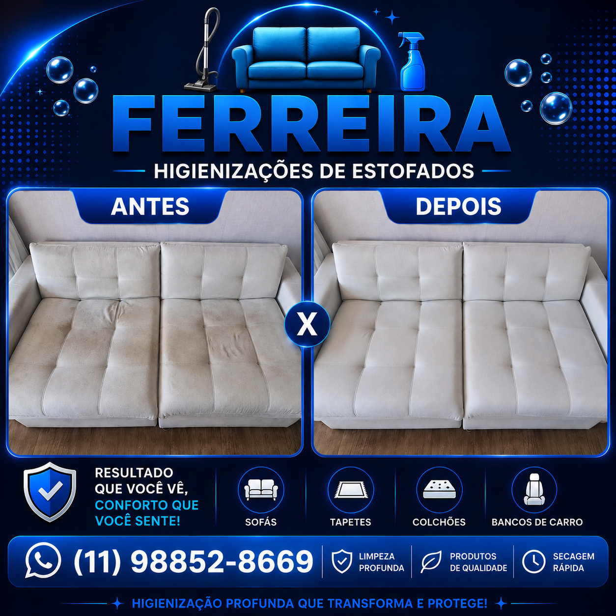 Antes e depois sofá 3
